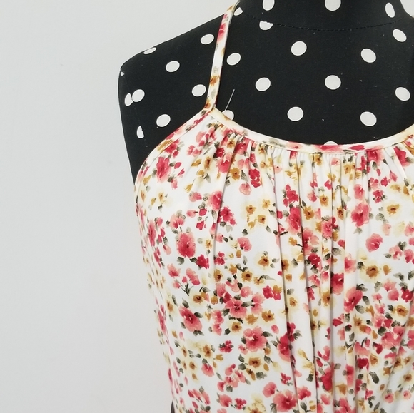 TWIRLING IN FLORALS OFFWHITE CREAM FLORAL DRESS - Picture 13 of 16